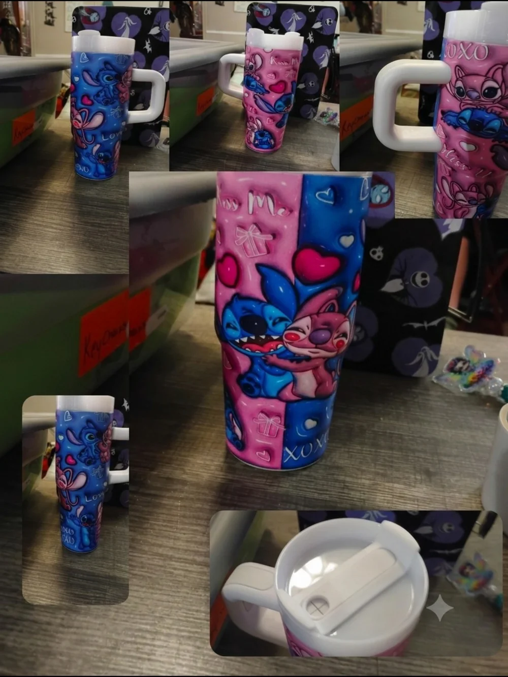 Stitch & Angel Kids Stainless Steel Tumbler with Handle